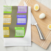 2023年カレンダー生地のトープ生地ボルトボルト キッチンタオル (四つ折り)