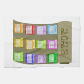 2023年カレンダー生地のトープ生地ボルトボルト キッチンタオル (横)