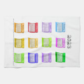 2023年カレンダー生地フォント月ボルト生地Ki キッチンタオル (横)