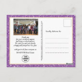 2023年カレンダー紫モダン写企業の真 ポストカード (裏面)