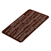 2023年カレンダー茶色い木目シンプル粒度 マグネット (左側)