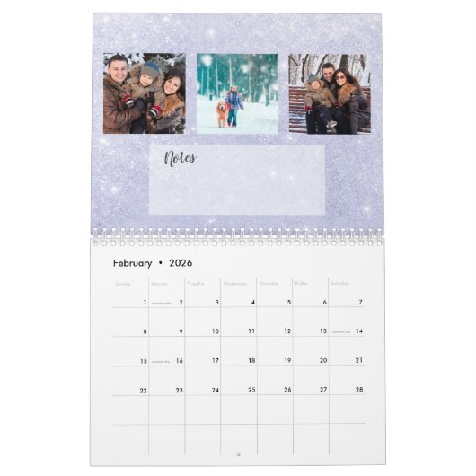 2023年カレンダー3月ごとの写真とメモのセクション カレンダー (2月 2026)