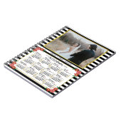 2023年カレンダー プレッピー フローラル ストライプ | フォト ノートブック (左側)