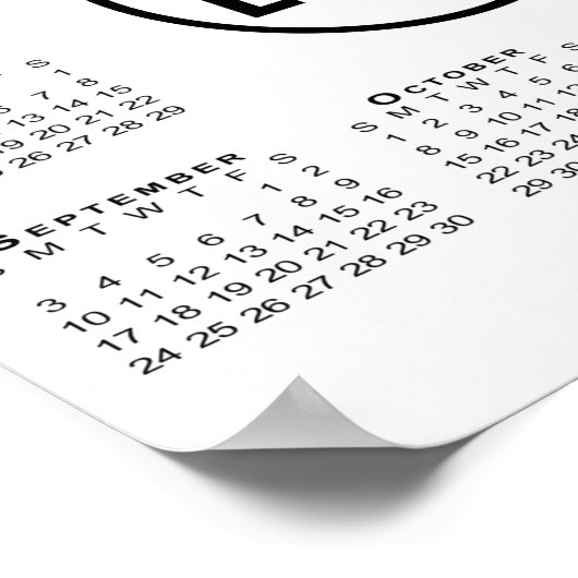 2023年カレンダー(会社のロゴと名前) ポスター (角)