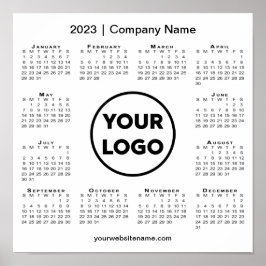 2023年カレンダー(会社のロゴと名前) ポスター