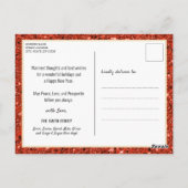 2023年カレンモダンダファミリー12フォトレッドグリッター ポストカード (裏面)