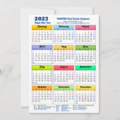 2023年カレンモダンダーGeometric Blue Business Photo シーズンカード (正面)