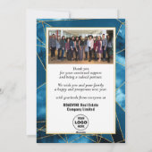 2023年カレンモダンダーGeometric Blue Business Photo シーズンカード (裏面)