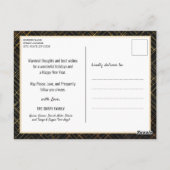 2023年カレンモダンダ金ゴールドとブラックスクリプト写真 ポストカード (裏面)