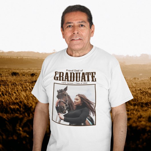 2023年カントリー・ウェスタン卒業生の誇り高いパパ写真 Tシャツ