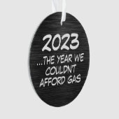 2023年ガス経済の余裕が無かったおもしろい年 オーナメント (正面)