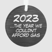 2023年ガス経済の余裕が無かったおもしろい年 オーナメント (裏面)