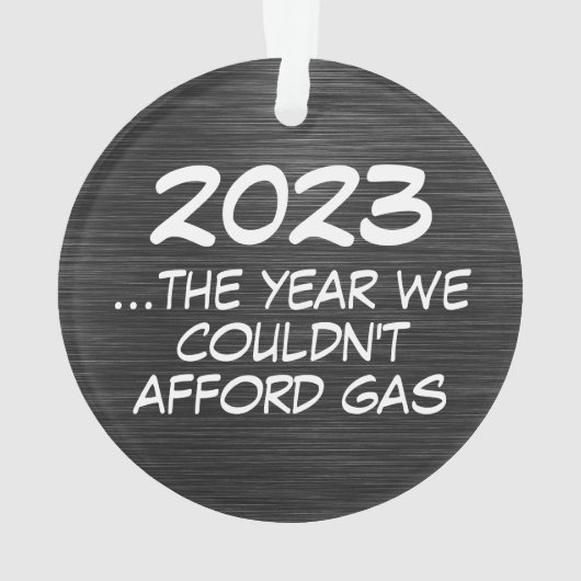 2023年ガス経済の余裕が無かったおもしろい年 オーナメント (裏面)