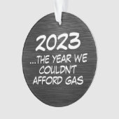 2023年ガス経済の余裕が無かったおもしろい年 オーナメント (正面)