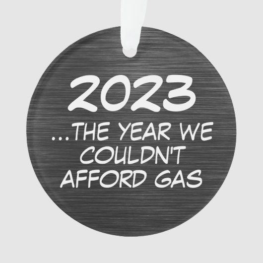 2023年ガス経済の余裕が無かったおもしろい年 オーナメント (正面)