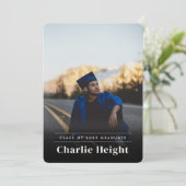 2023年クラシック卒業シンプル写真 招待状 (スタンド正面)