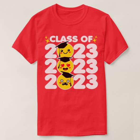 2023年クラスのおもしろいかわいい顔 Tシャツ (デザイン正面)