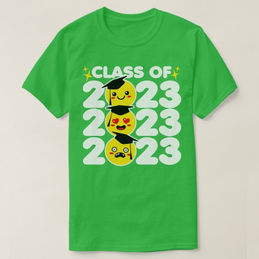 2023年クラスのおもしろいかわいい顔 Tシャツ (デザイン正面)