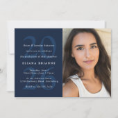 2023年クラスのクラシック写真卒業パーティー 招待状 (正面)