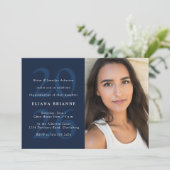 2023年クラスのクラシック写真卒業パーティー 招待状 (スタンド正面)