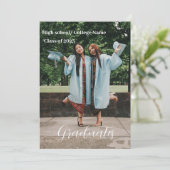 2023年クラスのホワイトスクリプトダブル卒業 案内状 (スタンド正面)