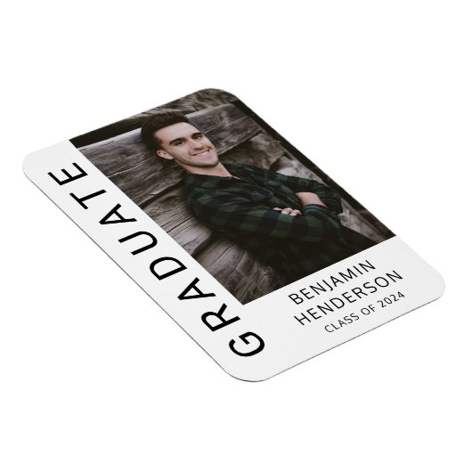 2023年クラスの男子卒業写真 マグネット (右側)