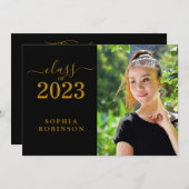 2023年クラス写真ありがとう 招待状 (正面/裏面)