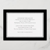 2023年クラス写真卒業金ゴールド 箔招待状 (裏面)