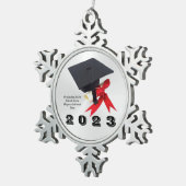 2023年クラス卒業の日ヤンツ スノーフレークピューターオーナメント (右)