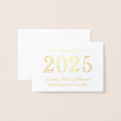 2023年クラス卒業エレガント感謝金ゴールド 箔カード (封筒付き正面)