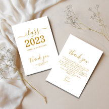 2023年クラス卒業サンキューカード