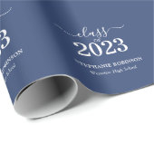 2023年クラス卒業ブルー ラッピングペーパー (ロールコーナー)