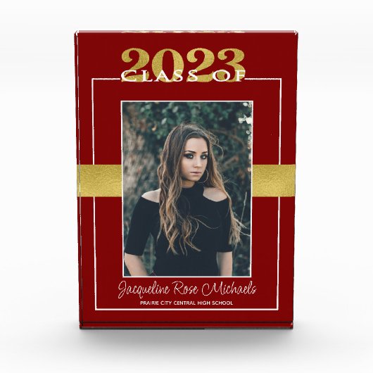 2023年クラス赤と金ゴールド卒業記念 フォトブロック (正面)
