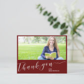 2023年クラス赤写真卒業 ポストカード (スタンド正面)