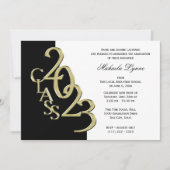 2023年クラス金ゴールドとブラック招待状 招待状 (正面)