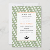 2023年クラス4枚の写真桃のセージ卒業 案内状 (裏面)