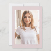 2023年クラス |三つのフォト赤面ピンクグラードパーティー 招待状 (裏面)