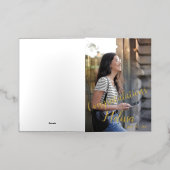 2023年クラス、卒業写真のお知らせ 箔グリーティングカード (外側レイダウン)