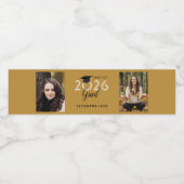 2023年クラス |卒業写真2枚 ペットボトルラベル (シングルラベル)