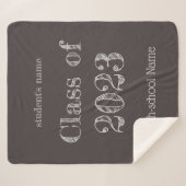 2023年クラス – chalkboardスタイル シェルパブランケット (正面(横))