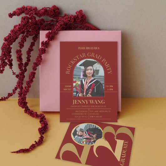 2023年クラスArch Photo Gradパーティの招待状 案内状