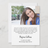 2023年クラスDRIVE BY PHOTO Graduation Party 招待状 (裏面)