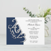 2023年グラードシルバーとネイビーブルーのクラス 招待状 (スタンド正面)