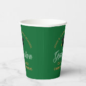 2023年グリーンゴールド卒業カスタム学校パーティー 紙コップ (右)