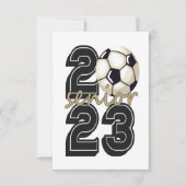 2023年サッカー上級卒業生のクラス サンキューカード (正面)