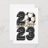 2023年サッカー上級卒業生のクラス サンキューカード (正面/裏面)