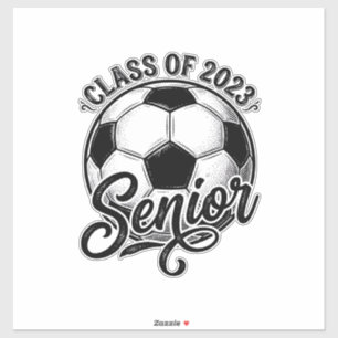 2023年サッカー部卒業生ヴィンテージスタイル シール