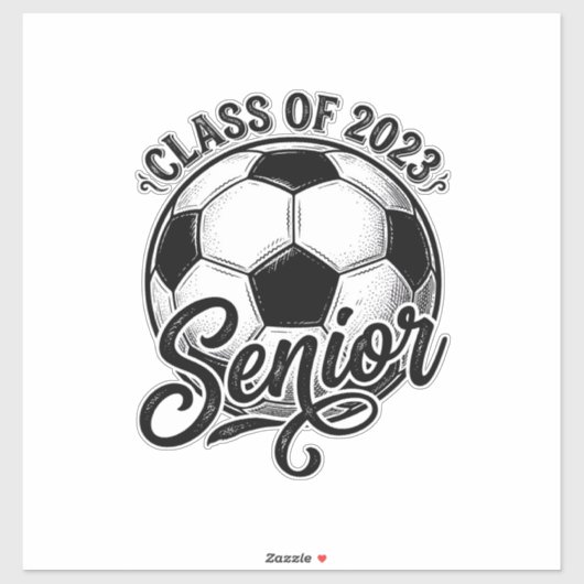 2023年サッカー部卒業生ヴィンテージスタイル シール (シート)