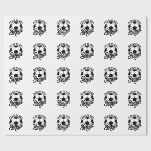 2023年サッカー部卒業記念ヴィンテージスタイル ラッピングペーパー (フラット)