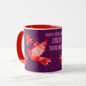 2023年シンプルな鳥の年始の先生へのギフトマグ マグカップ (正面左)